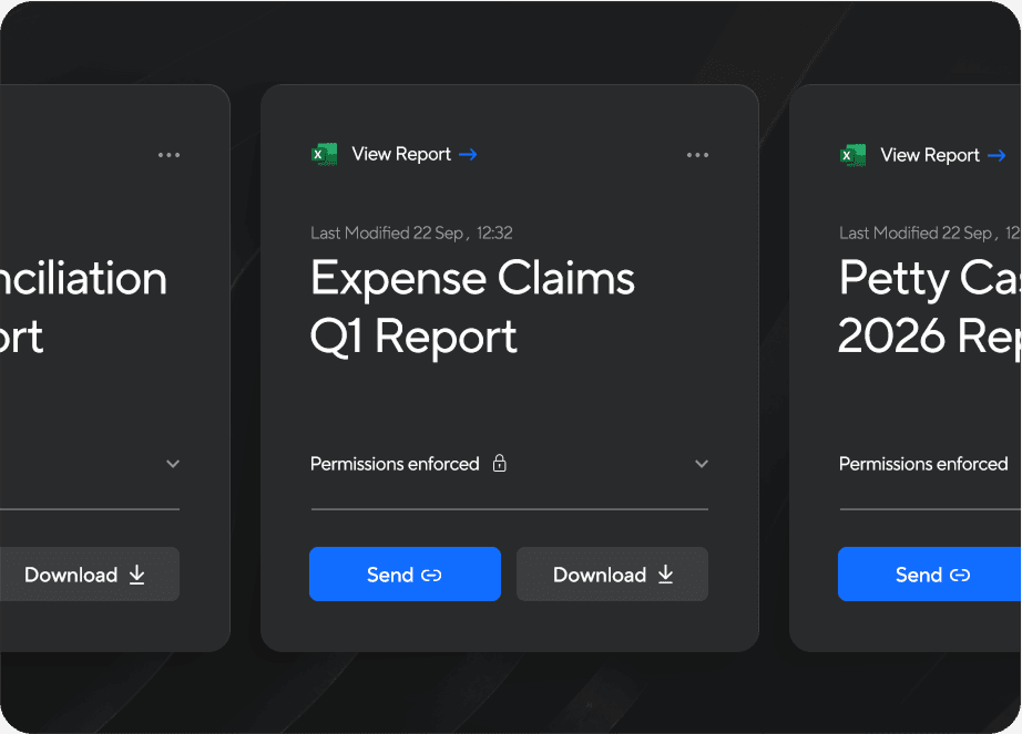 Securely slice-and-share reports